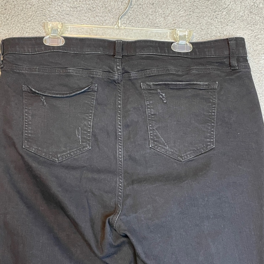 Torrid Premium Sky High Skinny Black Distressed Ripped Plus Size Jeans 20S - Picture 11 of 11